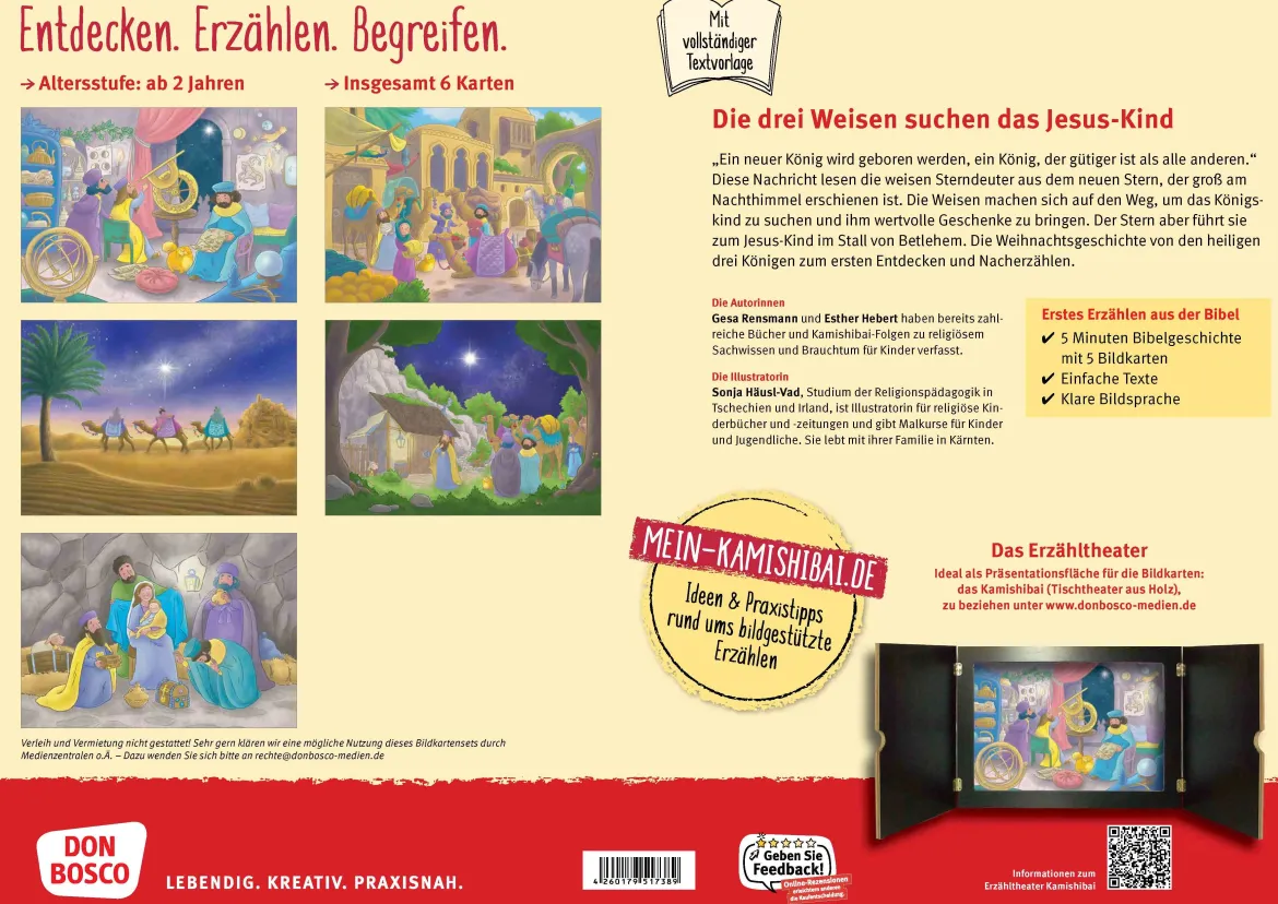 Kamishibai Bildkartenset - Die drei Weisen suchen das Jesus-Kind, ab 2 Jahre