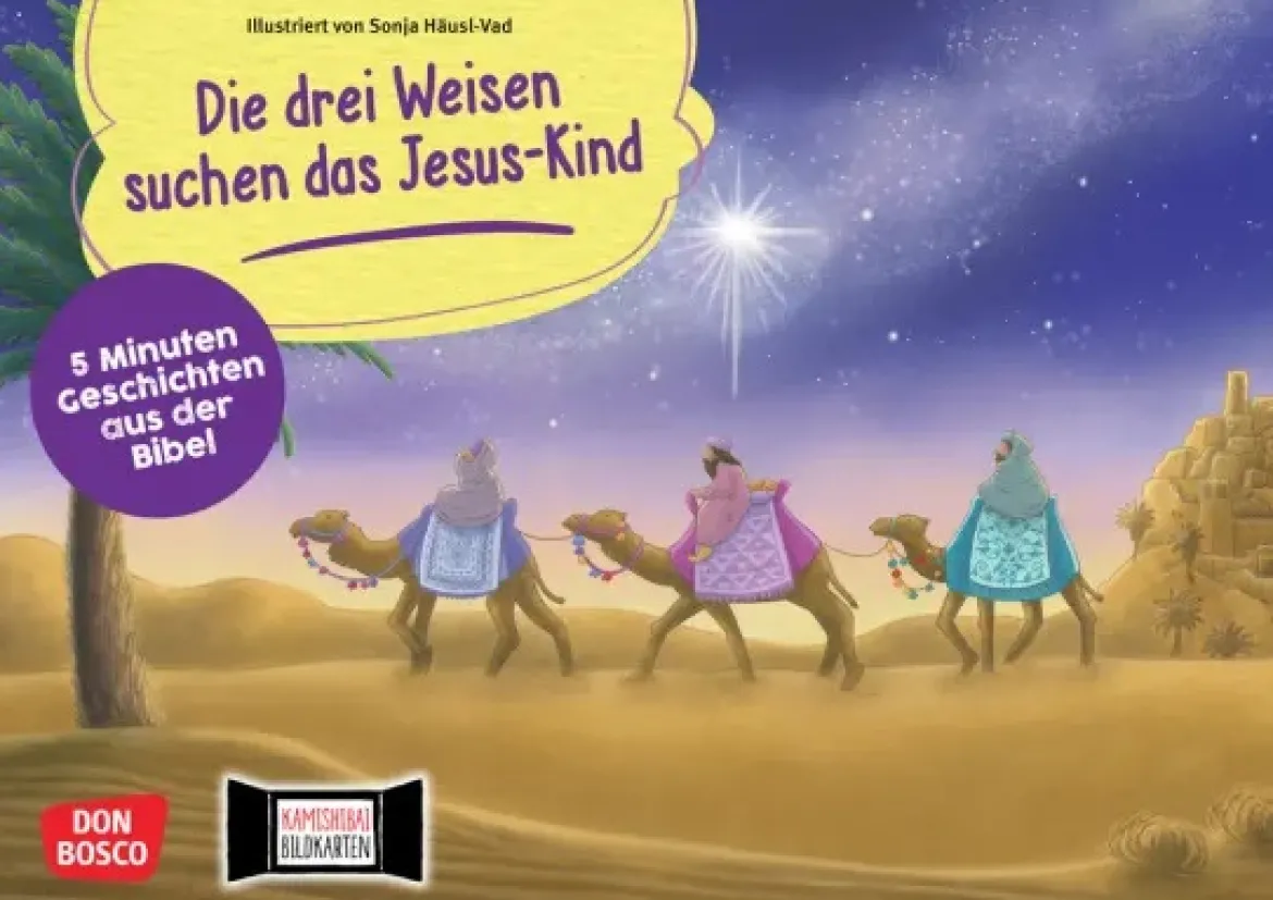 Kamishibai Bildkartenset - Die drei Weisen suchen das Jesus-Kind, ab 2 Jahre