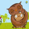 Kamishibai Bildkartenset - Die Eule mit der Beule, 1-4 Jahre