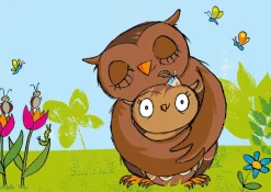 Kamishibai Bildkartenset - Die Eule mit der Beule, 1-4 Jahre