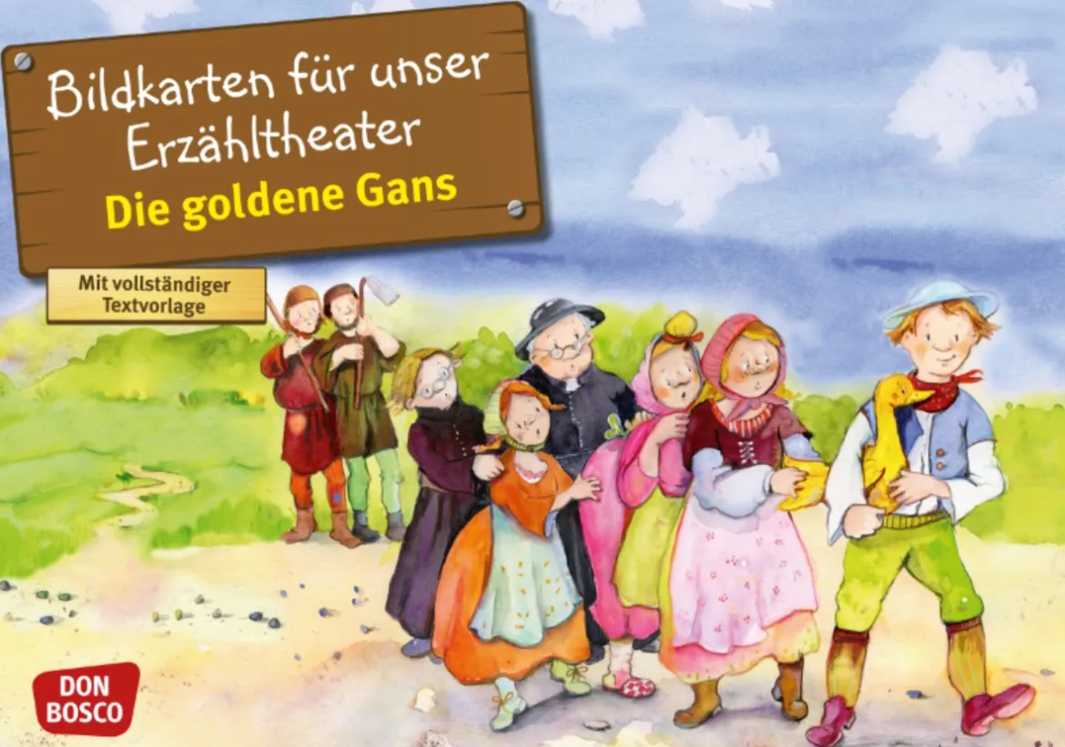 Kamishibai Bildkartenset - Die goldene Gans, 3-8 Jahre