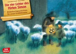 Kamishibai Bildkartenset - Die vier Lichter des Hirten Simon, 3 bis 8 Jahre