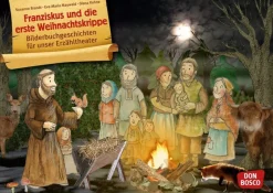 Kamishibai Bildkartenset - Franziskus und die erste Weihnachtskrippe, 3-8 Jahre