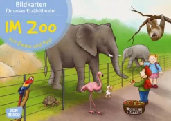 Kamishibai Bildkartenset - Im Zoo mit Emma und Paul, 1 bis 5 Jahre