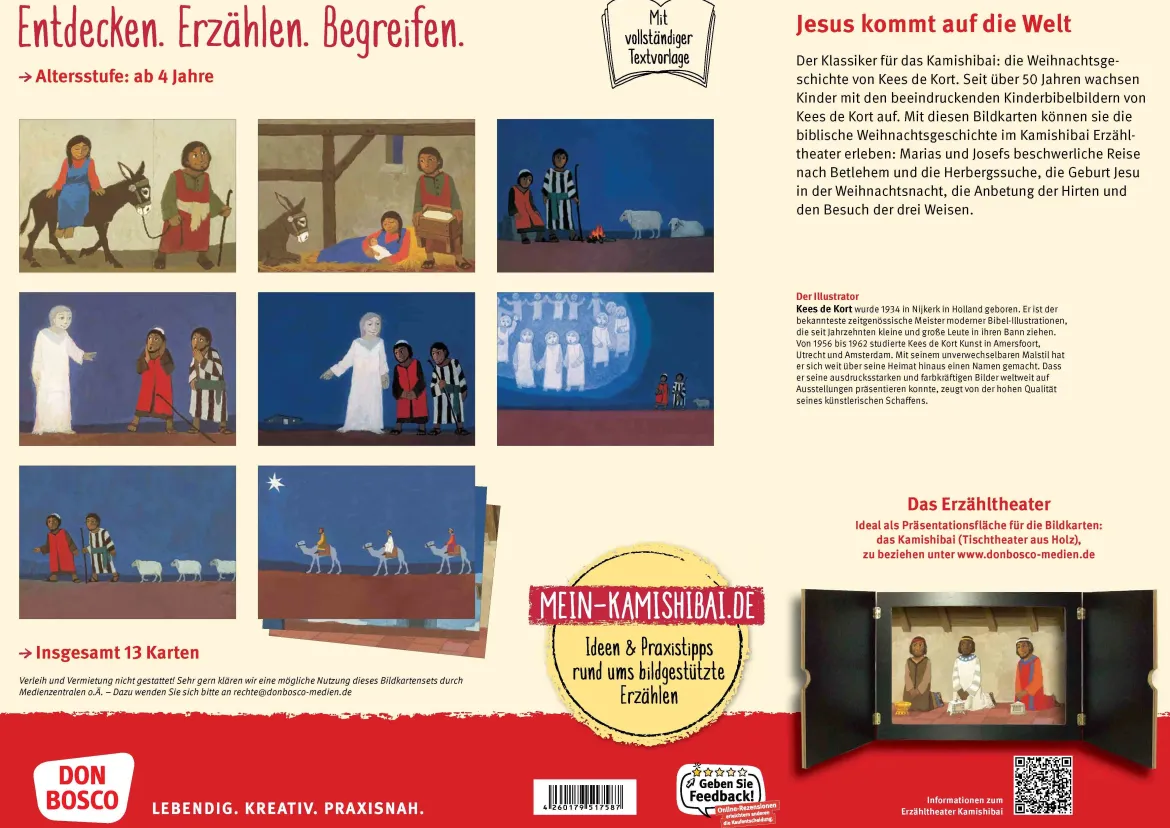 Kamishibai Bildkartenset - Jesus ist geboren, ab 4 Jahre
