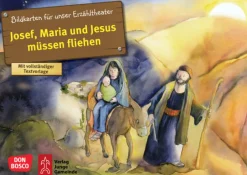 Kamishibai Bildkartenset - Josef, Maria und Jesus müssen fliehen, 3-8 Jahre