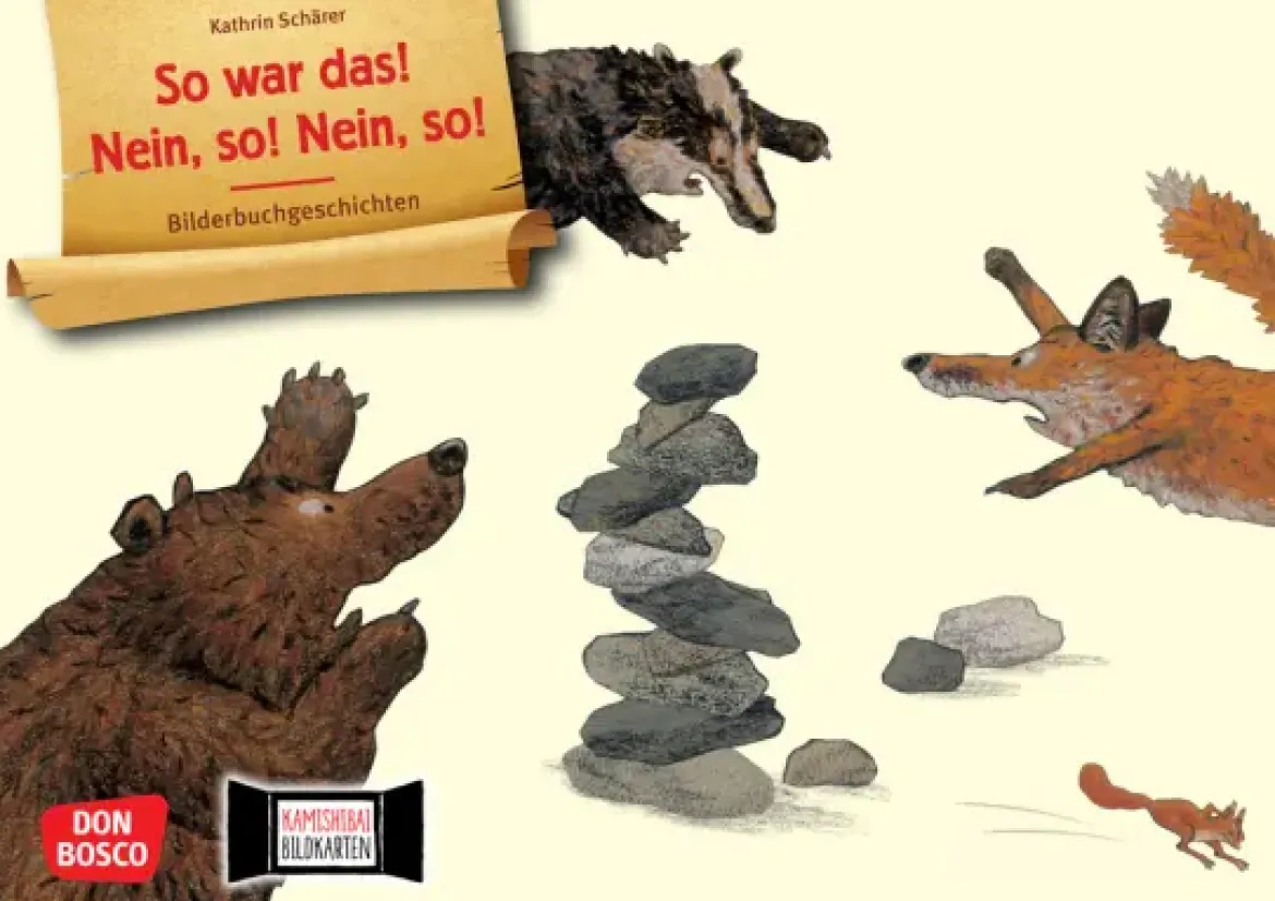 Kamishibai Bildkartenset - So war das! Nein, so! Nein so! 3-8 Jahre