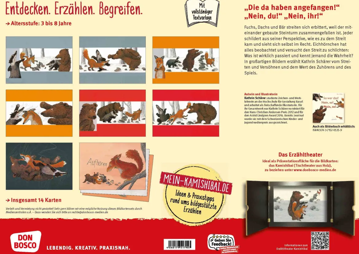 Kamishibai Bildkartenset - So war das! Nein, so! Nein so! 3-8 Jahre