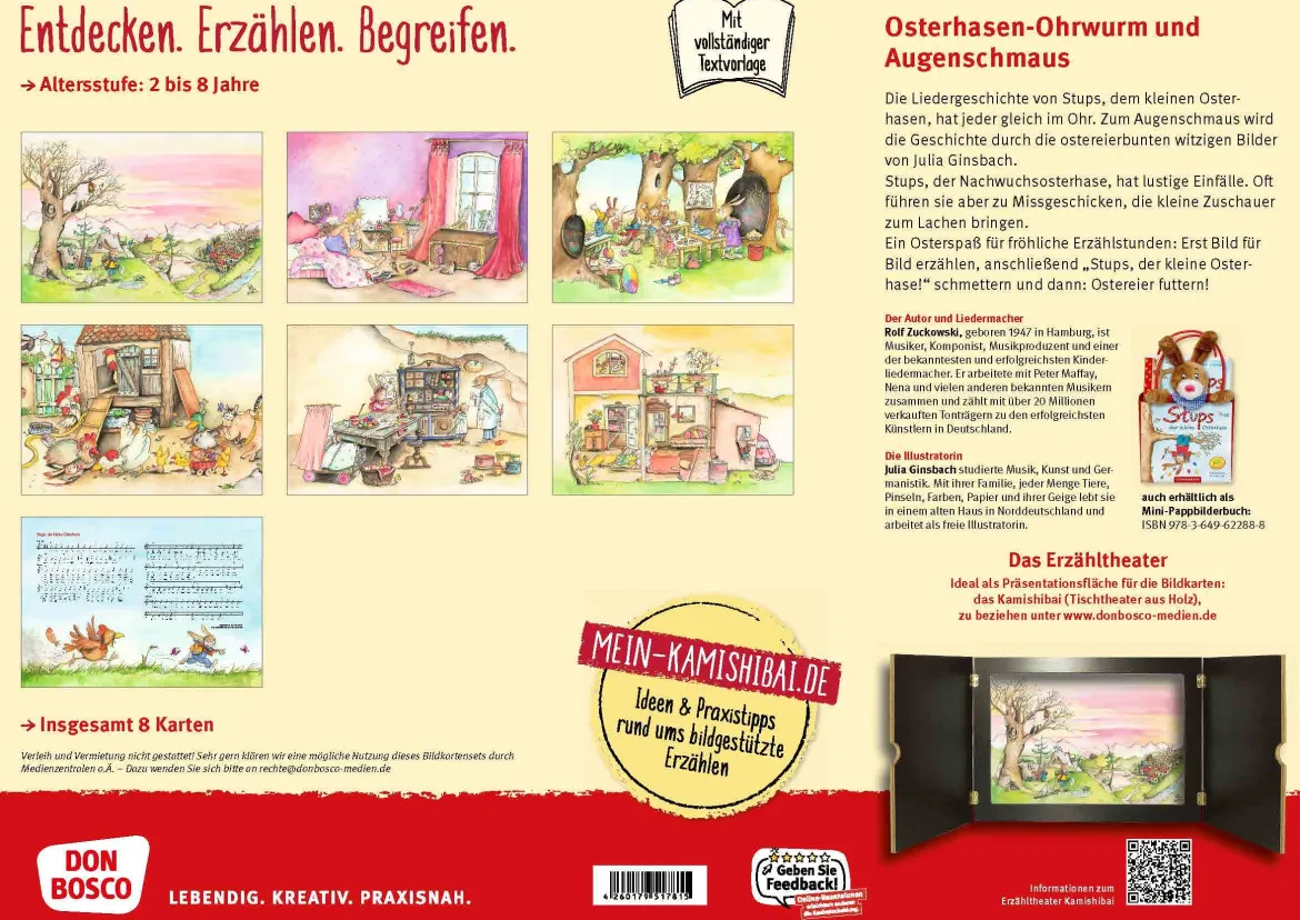 Kamishibai Bildkartenset - Stups, der kleine Osterhase, 2-8 Jahre