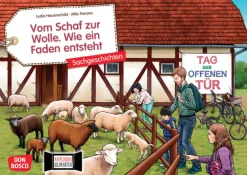 Kamishibai Bildkartenset - Vom Schaf zur Wolle. Wie ein Faden entsteht, 4-8 Jahre