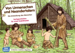 Kamishibai Bildkartenset - Von Urmenschen und Neandertalern, 3-8 Jahre