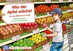 Kamishibai Bildkartenset - Wie der Apfel wächst. Von der Blüte bis zur Frucht Bildkartenset