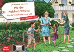 Kamishibai Bildkartenset - Wo der Ketchup wächst. Wie die Tomate keimt und reift, 4-8 Jahre