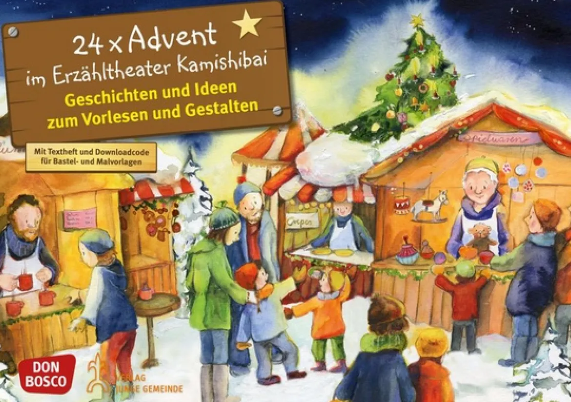 Kamishibai Bildkartenset - 24 x Advent im Erzähltheater, 3-6 Jahre