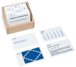 Kasten mit Aufgabenkarten für das Hunderterbrett