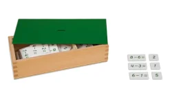 Kasten mit Subtraktionsaufgaben