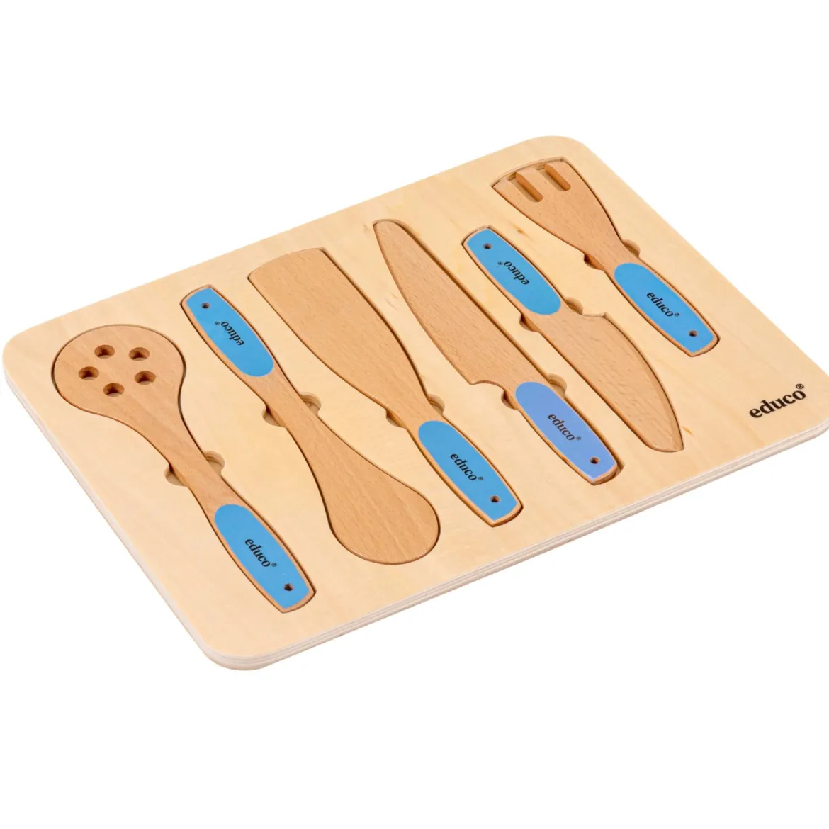 Küchenhelfer-Set aus Holz, 7 Teile, ab 3 Jahre