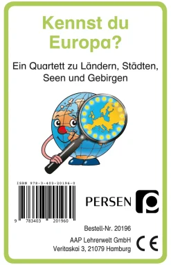 Kennst du Europa?, Kartenspiel, 2. bis 4. Klasse