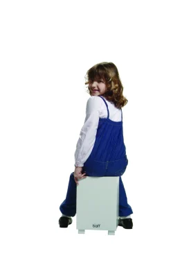 Kinderhocker mit Trommelfunktion, weiß, Sitzhöhe 30cm