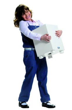Kinderhocker mit Trommelfunktion, weiß, Sitzhöhe 38cm, 5-9 Jahre
