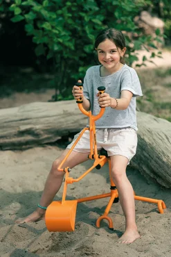 Kinder-Sitzbagger für den Sandkasten, orange, TopTrike