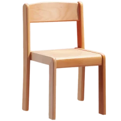 Kinderstuhl SIT, Sitzhöhe 35 cm, Buche Ahorn Optik, mit Nylon Fußbodengleiter