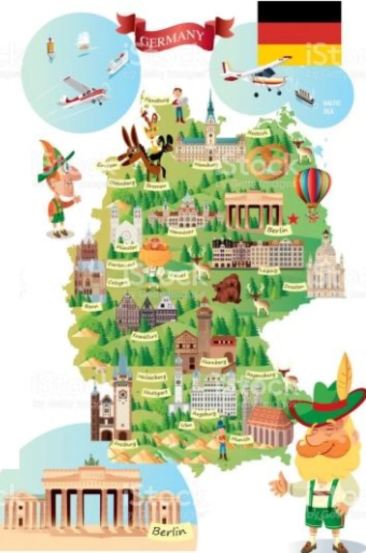 Kinderteppich Deutschland, 110 x 160 cm