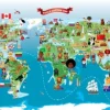 Kinderteppich Welt