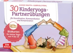 30 Kinderyoga-Partnerübungen, Bildkarten, 4-10 Jahre