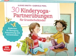 30 Kinderyoga-Partnerübungen für Grundschulkinder, Bildkarten, 6-10 Jahre