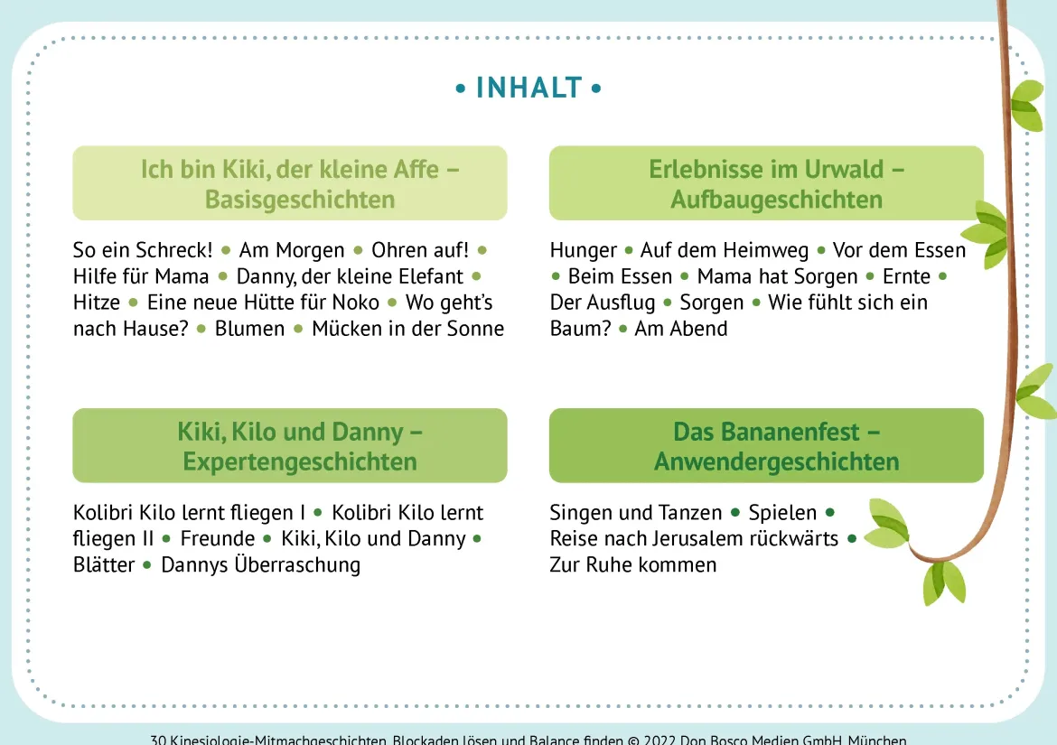 30 Kinesiologie-Mitmachgeschichten. Blockaden lösen und Balance finden, 4-10 Jahre