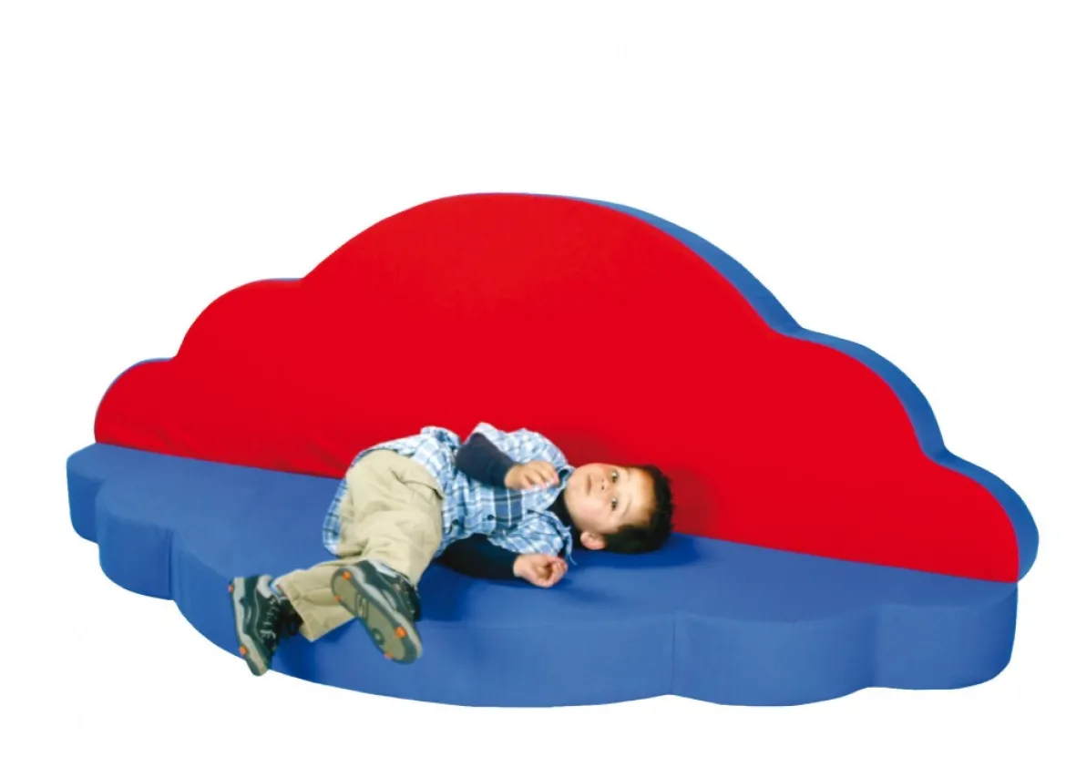 Klapp-Polster WOLKE rot/blau