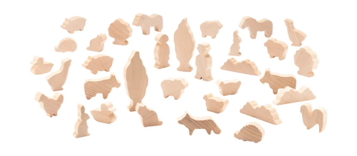 Kleine Farm natur, 33 Aufstellfiguren