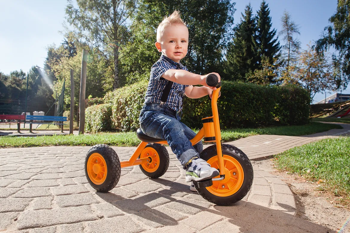 Kleines Dreirad für die Krippe, orange, TopTrike Kinderfahrzeug