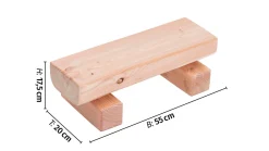 Kleine Sitzbank für Kinder "Stammplätzchen Horsti", aus Holz, 17,5 x 55 x 20 cm