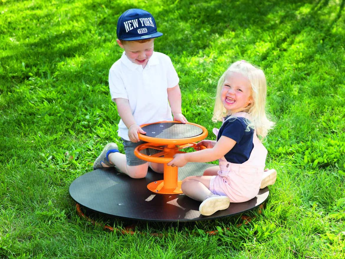 Kleines Kinder-Karussell, ohne Sitze, orange, TopTrike