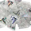 Kleinkinder-Riesen-Prismo Dreiecke 100 Stück Glitzer Gold und Silber transparent