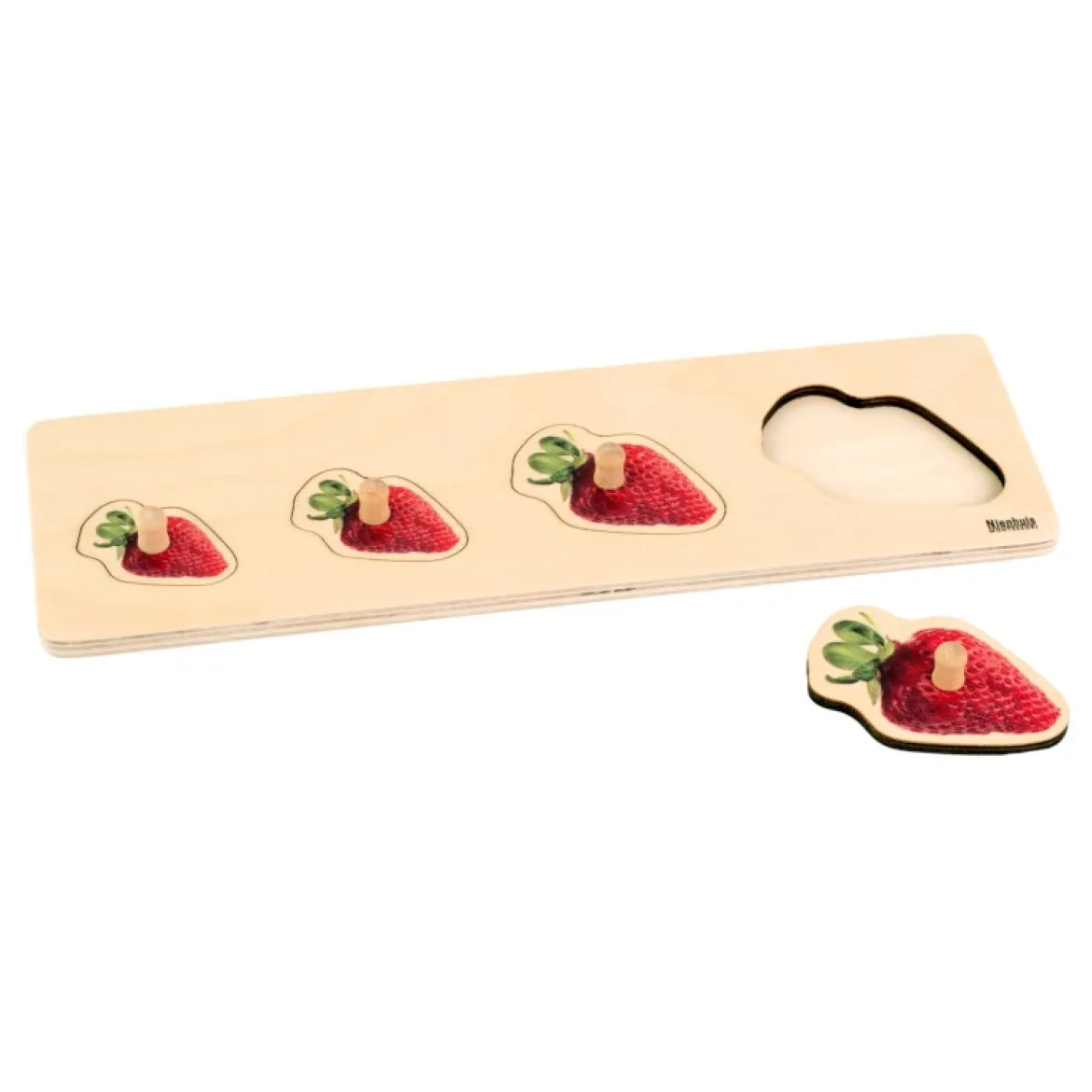 Kleinkind Puzzle - 4 Erdbeeren, ab 1 Jahr