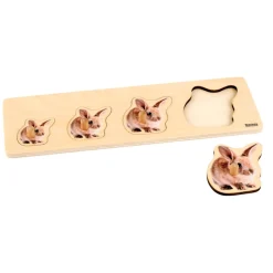 Kleinkind Puzzle - 4 Kaninchen, ab 1 Jahr