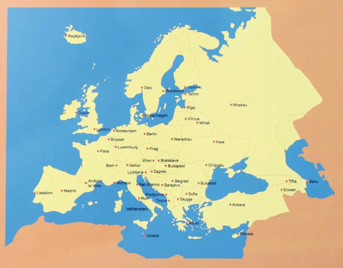 Kommode Europa mit 4 Karten