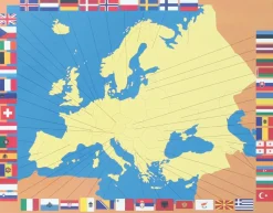 Kommode Europa mit 4 Karten
