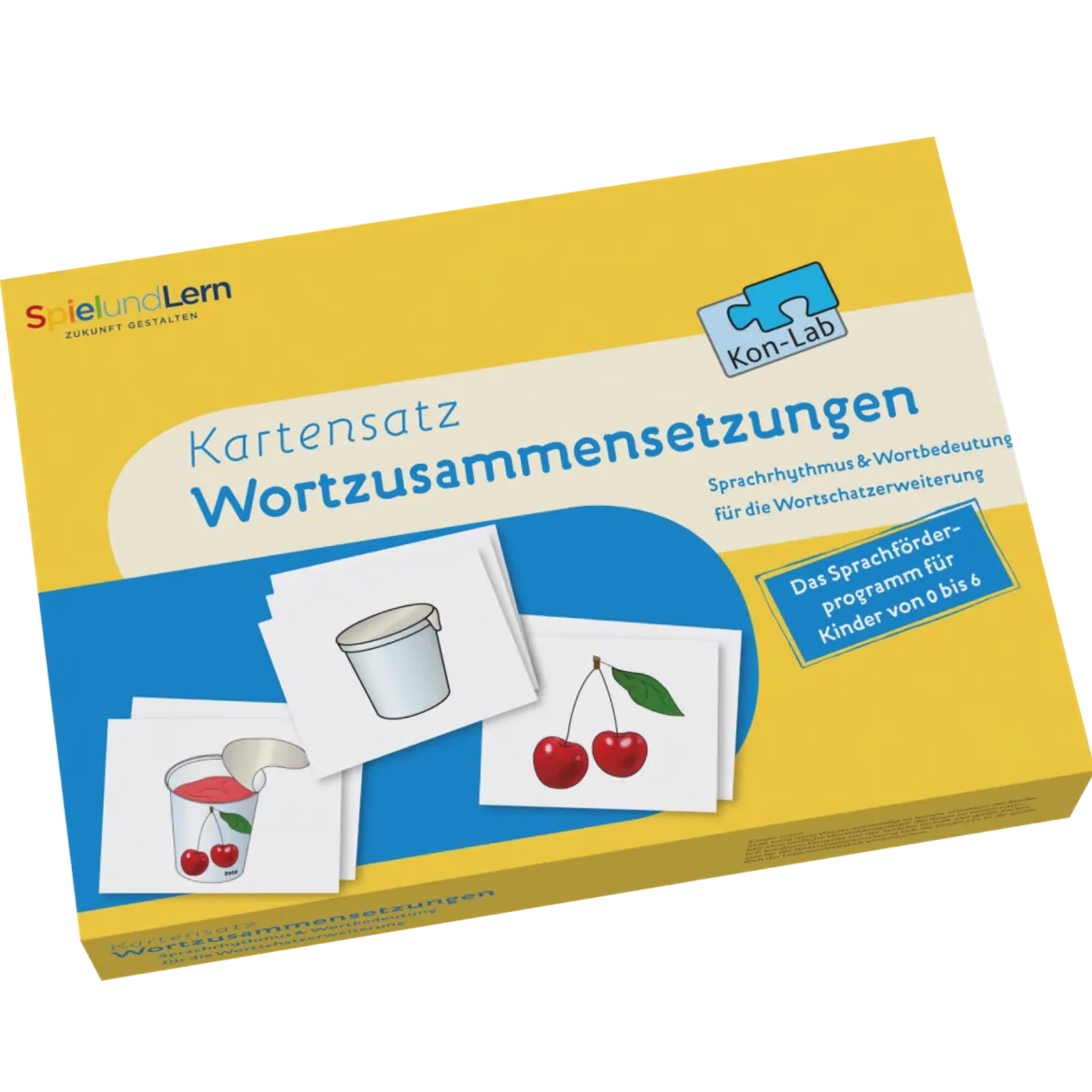 Kon-Lab Kartensatz Wortzusammensetzungen mit Anleitung für Eltern, 0-10 Jahre