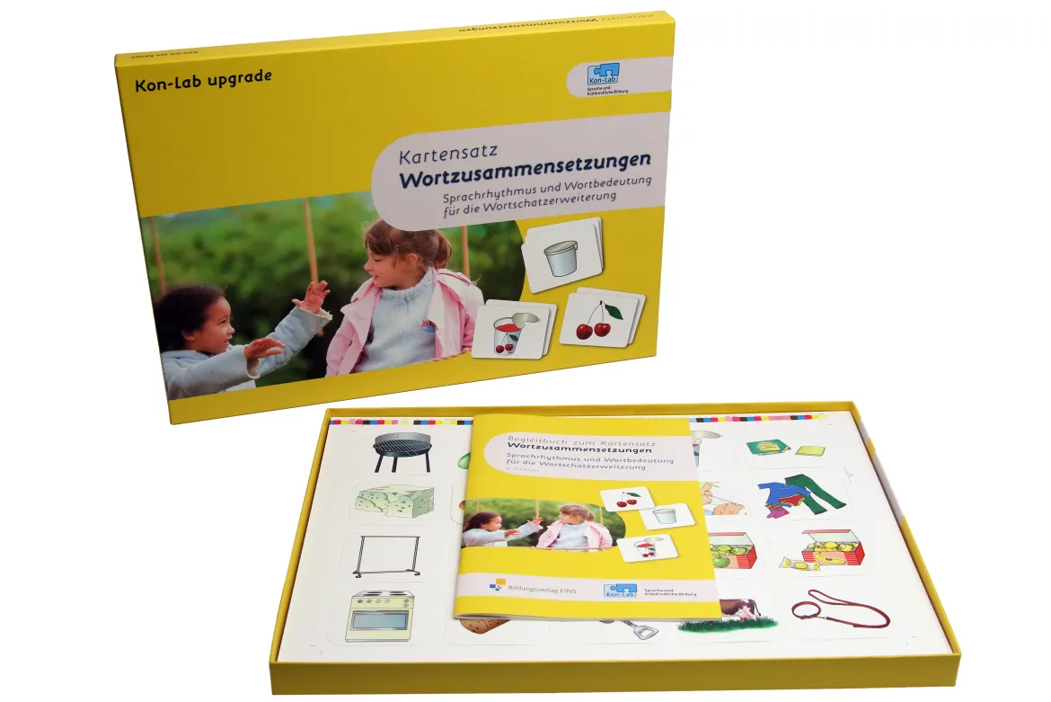 Kon-Lab Kartensatz Wortzusammensetzungen mit Anleitung für Eltern, 0-10 Jahre