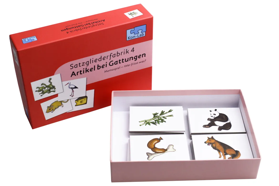Kon-Lab Wer frisst was?, Memospiel mit Anleitung für Eltern, 0-10 Jahre