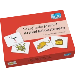 Kon-Lab Wer frisst was?, Memospiel mit Anleitung für Eltern, 0-10 Jahre
