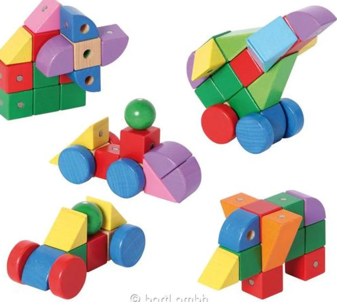 Konstruktionsspiel Magnetic Blocks, 33 Magnetbausteine, ab 3 Jahre