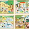 Kooperations-Puzzles - Set mit 4 Puzzles für das Puzzeln zu zweit, 3-6 Jahre