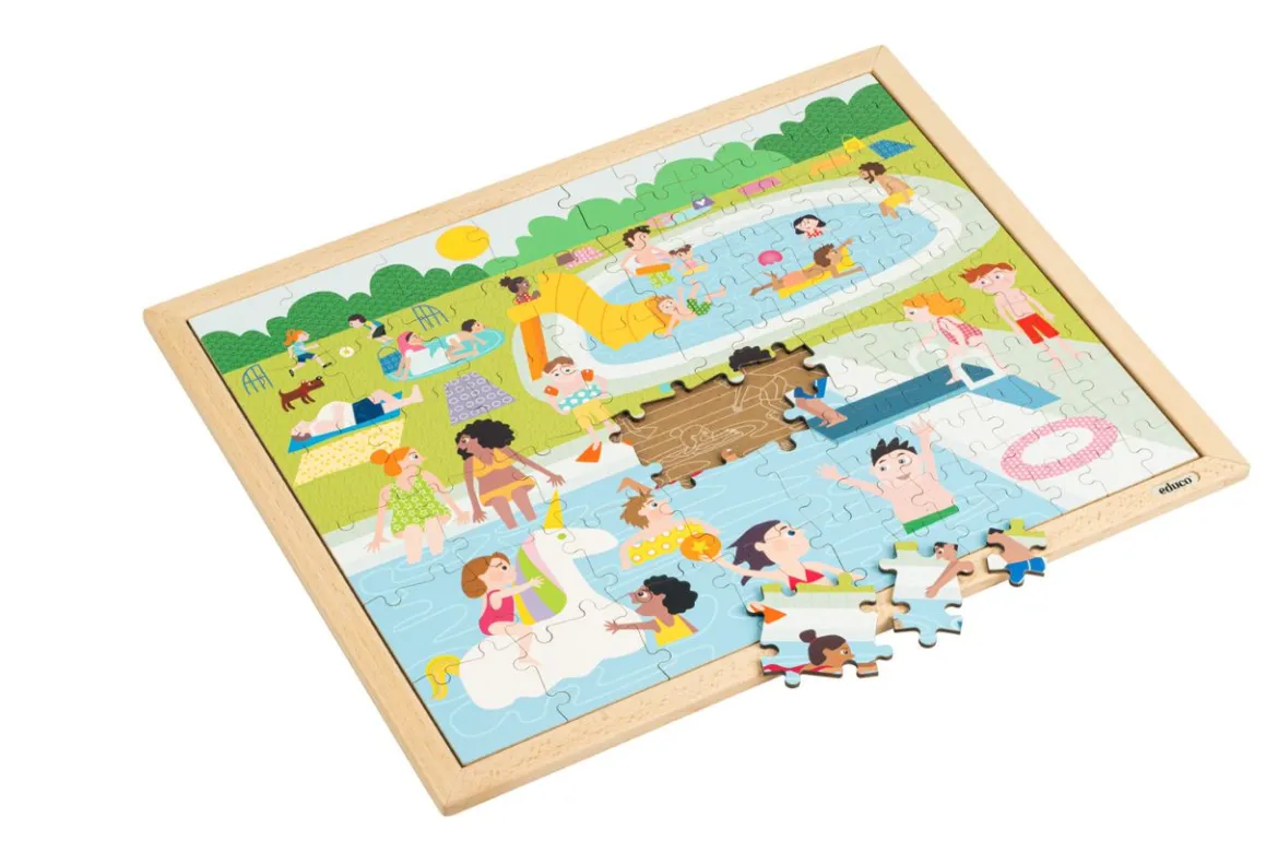 Kooperations-Puzzles - Set mit 4 Puzzles für das Puzzeln zu zweit, 3-6 Jahre