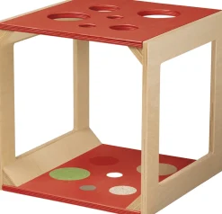 Krabbelwürfel mit Sinnesmaterial rot