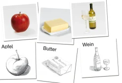 KRAN®Koffer I Gedeckter Tisch, Aphasie-Übungsmaterial